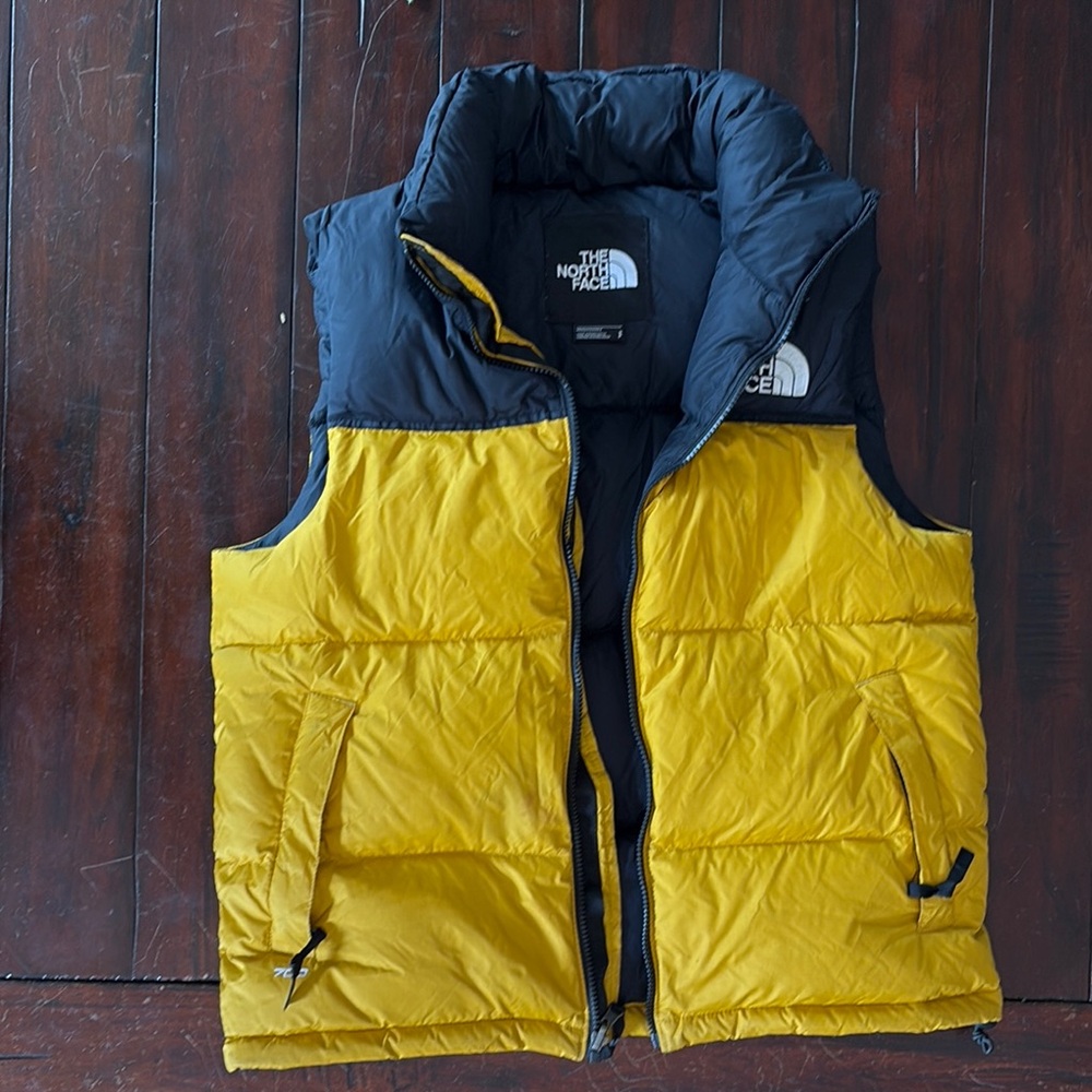 The North Face Black and Yellow Outdoor Vest